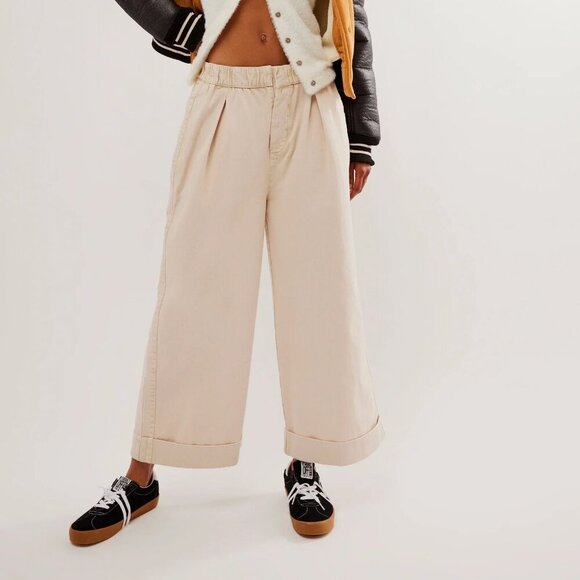 Free People After Love Cuff Pants - Sandshell - Picture 1 of 2